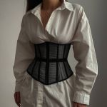 Корсет на шнуровке из атласных лент