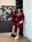 Женский халат на молнии в бордовом цвете
