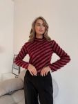 Ангоровый женский гольфик Травка цвета марсала
