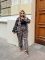 Бархатный костюм с кружевом цвета лео