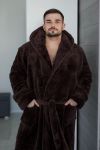 Халат махровый (Unisex) шоколадного цвета