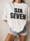 Футболка с трендовой надписью SIX SEVEN