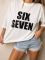 Футболка с трендовой надписью SIX SEVEN