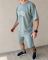 Мужской летний костюм в стиле casual streetwear цвета меланж